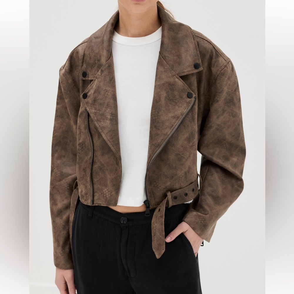 Lioness Staten Island vegan leather jacket